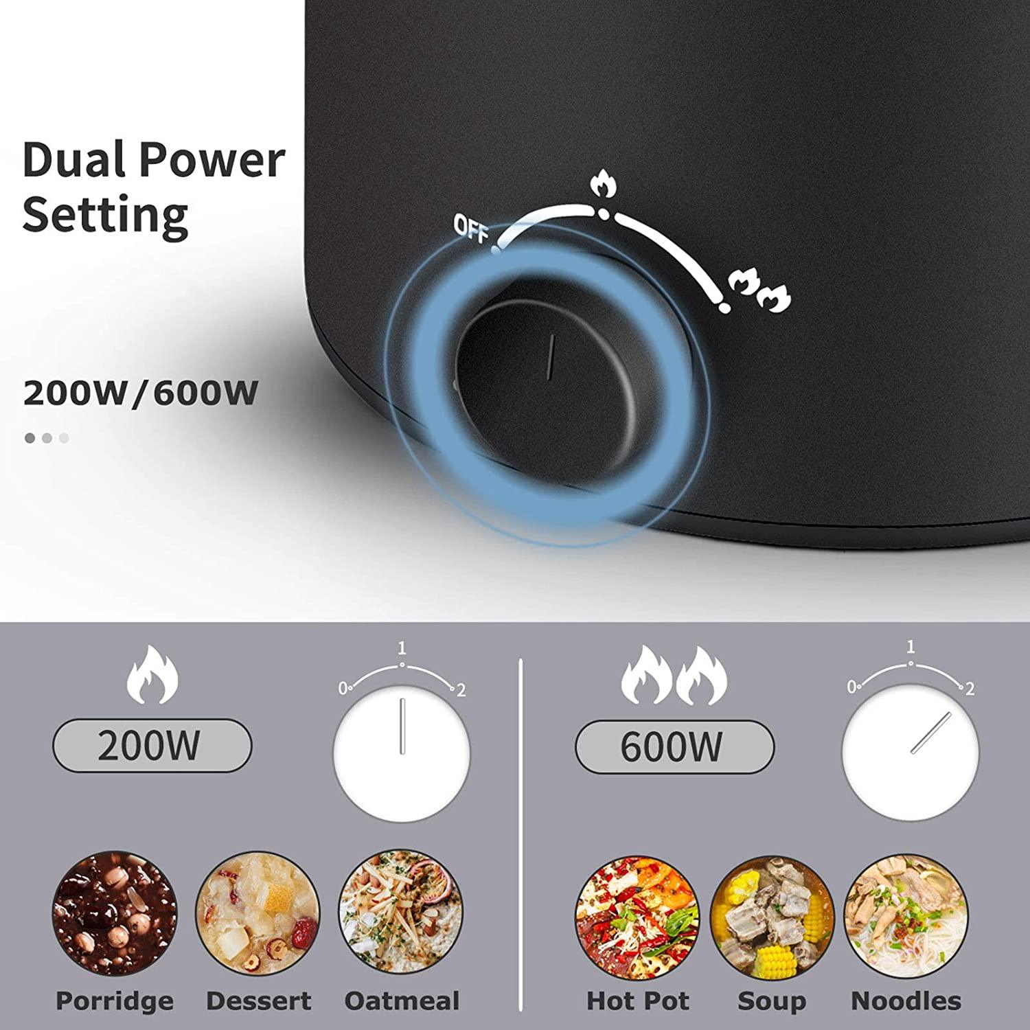  Topwit Electric Cooker with Steamer, 1.6L Ramen Cooker