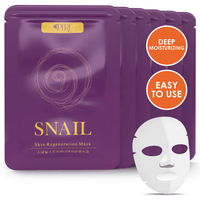 Snail Mucin Sheet Mask - 10ct Hydrating Face Masks Anti Wrinkle Anti Aging Deep Moisturizing Natural Snail Mucin Mask Face