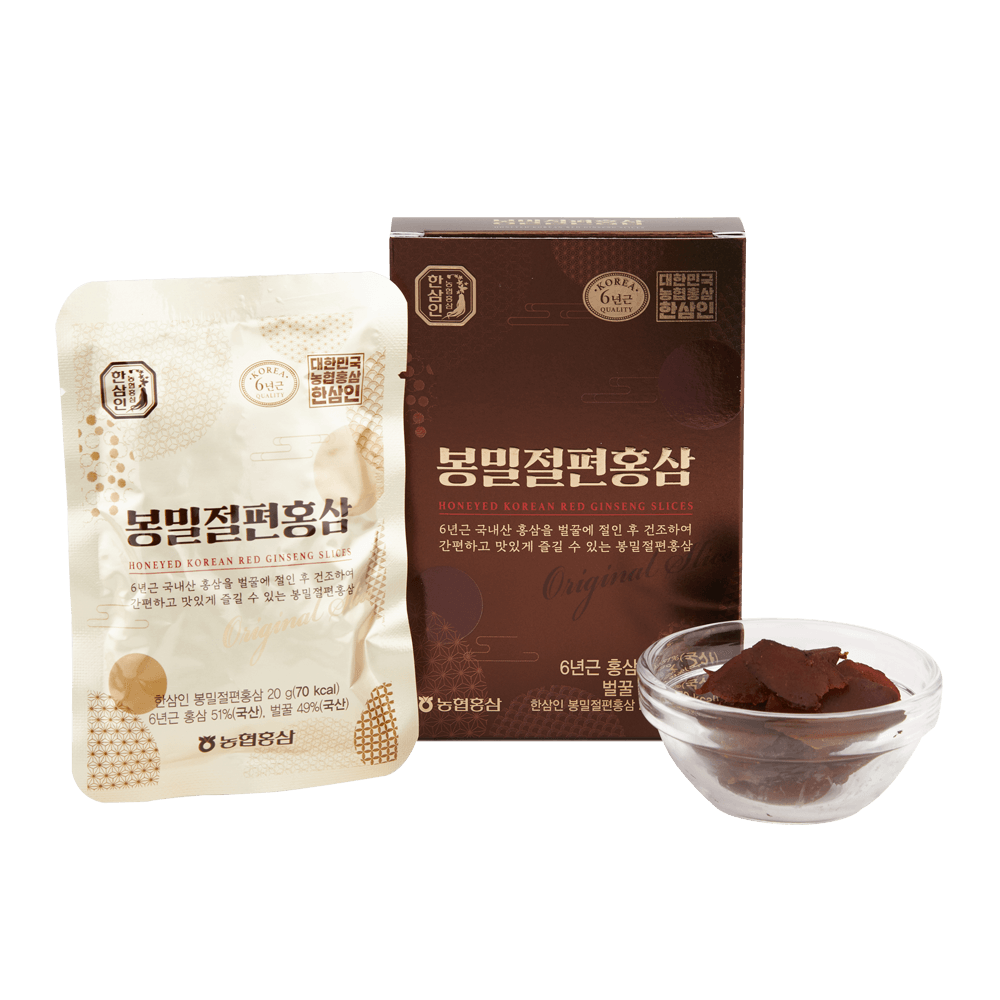 Hansamin Honeyed Korean Red Ginseng Slices 0.71(20g) 6 Packs - Anytime Basket